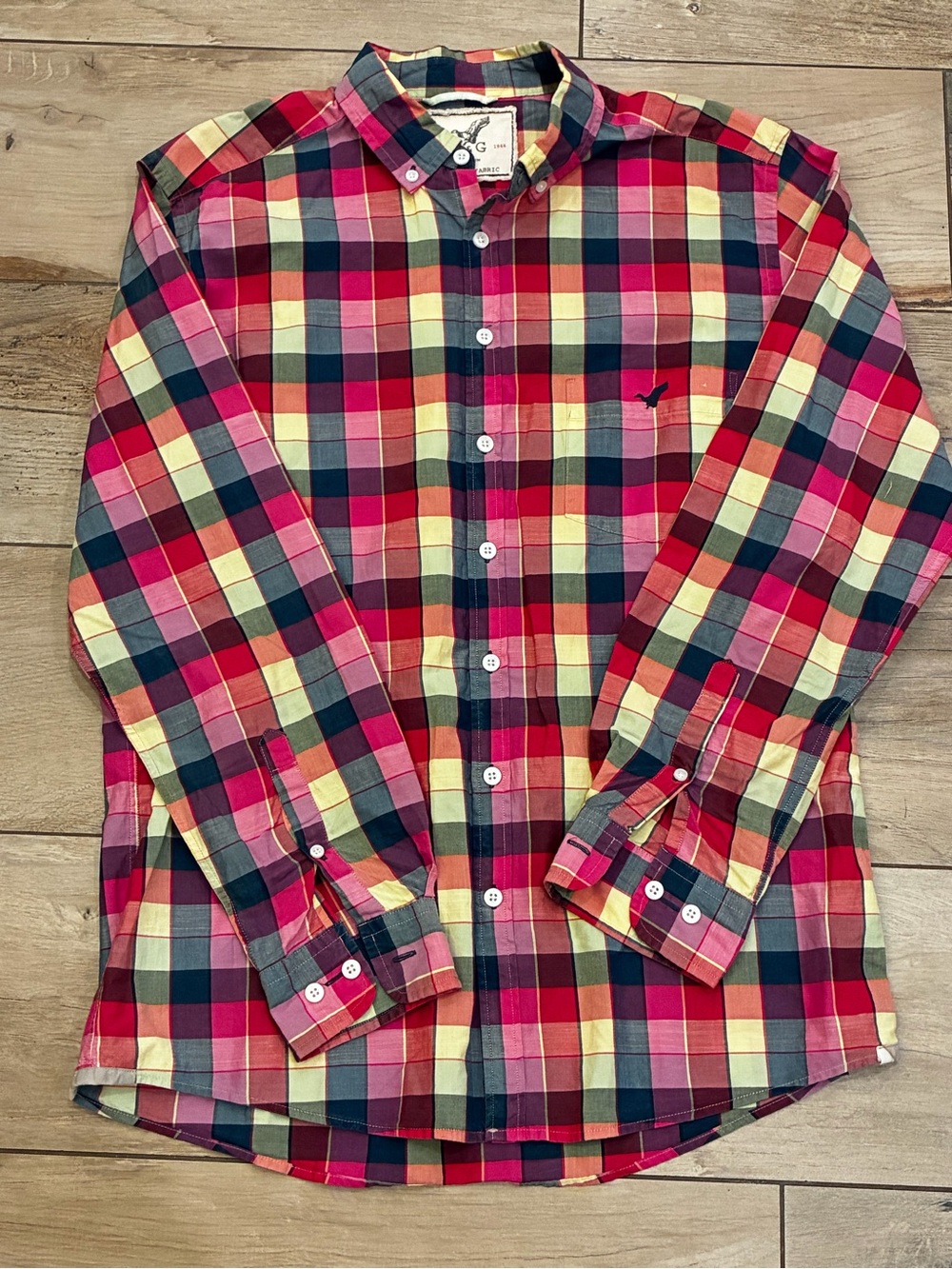 Men's R&G  Multicolor Plaid Button-Down Shirt
